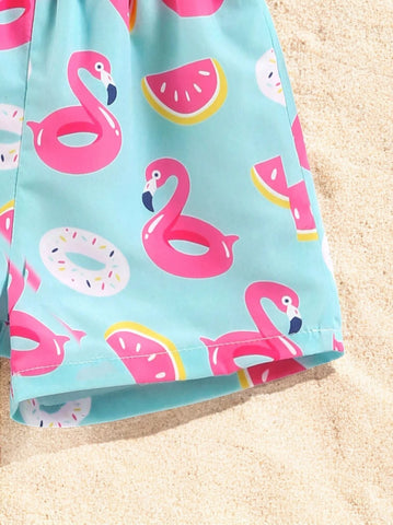 Baby Boys Flamingo Floatie Shorts