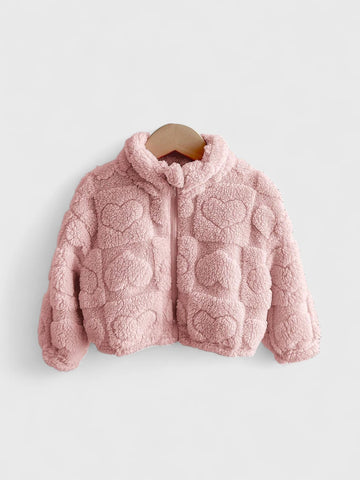 Baby Girl Hearts Fleece Jacket