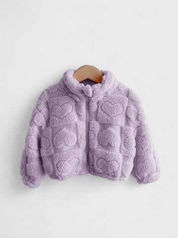 Baby Girl Hearts Fleece Jacket