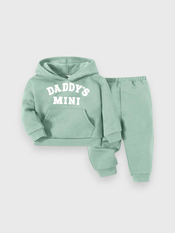 2 Piece Baby "Daddy's Mini" Hoody Sweat shirt and Pant Set