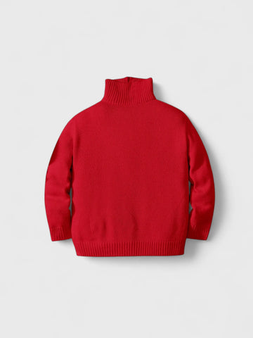 Toddler Boys Quarter Zip Cable Sweater