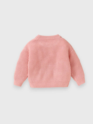Baby Girl Bee Embroidered Sweater