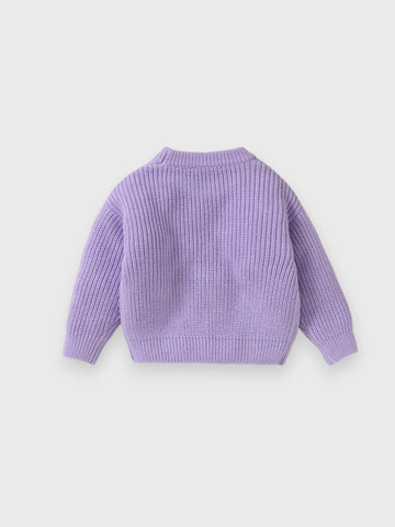 Baby Girl Bee Embroidered Sweater