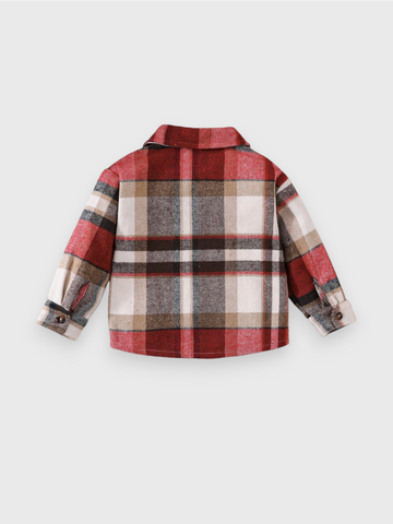 Baby Girl Boy Flannel Plaid Shirt