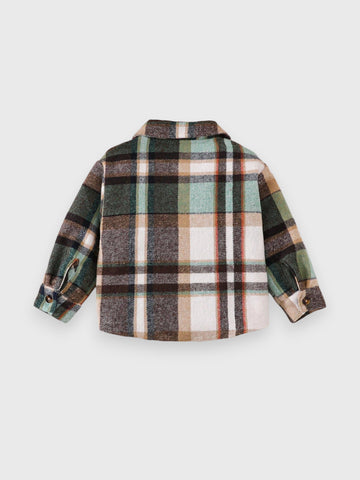 Baby Girl Boy Flannel Plaid Shirt