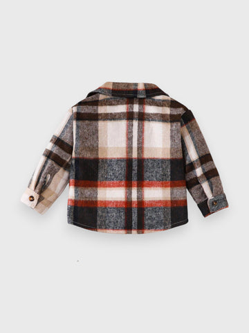 Baby Girl Boy Flannel Plaid Shirt