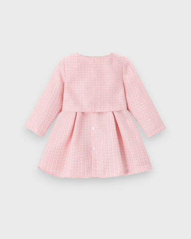 2 Pc Baby Girl Tweed Cardigan and Skirt Set