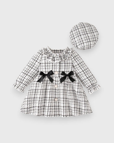 2 Pc Baby Girl Tweed Coat with Beret