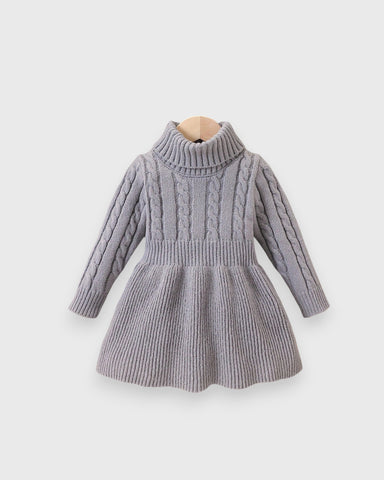 Baby Girl Turtle Neck Sweater Dress