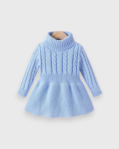Baby Girl Turtle Neck Sweater Dress