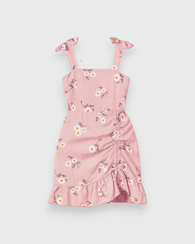 Girl Daisy Ruch Hem Dress