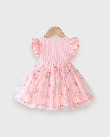 Baby Girl Mesh Tulle Flower Dress
