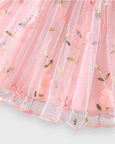 Baby Girl Mesh Tulle Flower Dress