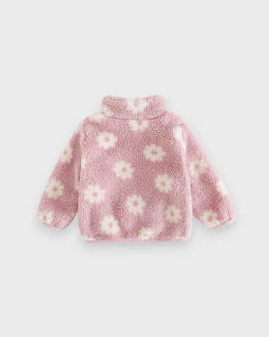 Baby Girl Daisy Fleece Zip Up Jacket