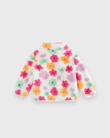 Baby Girl Daisy Fleece Zip Up Jacket