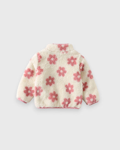 Baby Girl Daisy Fleece Zip Up Jacket