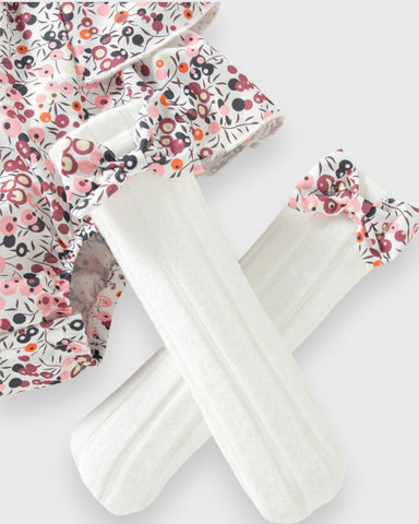 3 Pcs Baby Girl Ditsy Floral Romper Set