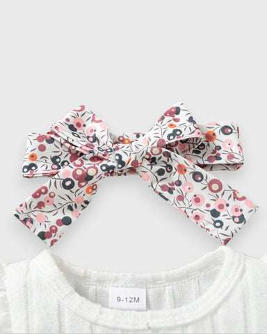 3 Pcs Baby Girl Ditsy Floral Romper Set