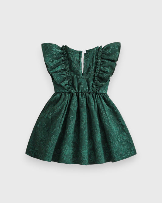 Baby Girl Damask Jacquard Dress