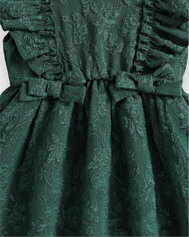 Baby Girl Damask Jacquard Dress
