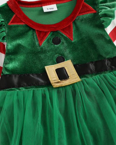 3 Pc Baby Girl Elf Costume Dress