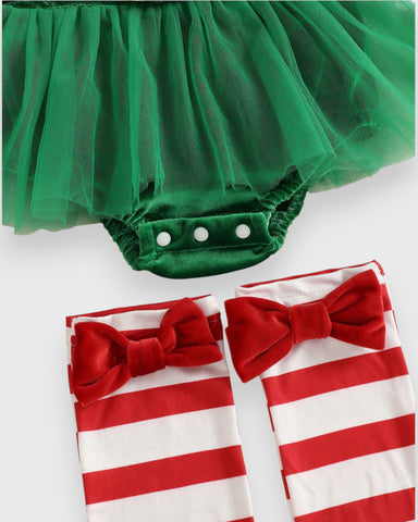 3 Pc Baby Girl Elf Costume Dress