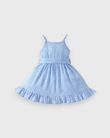 Baby Girl Ruffle Belted Cami Dress