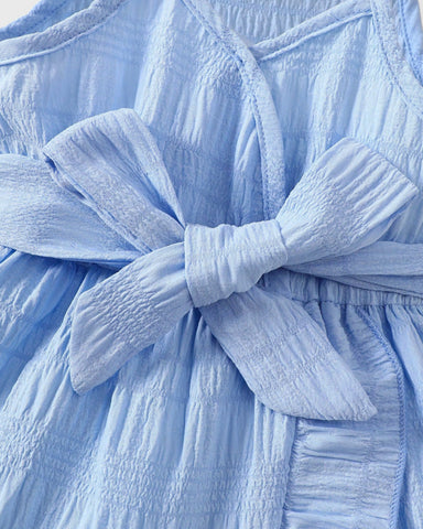 Baby Girl Ruffle Belted Cami Dress