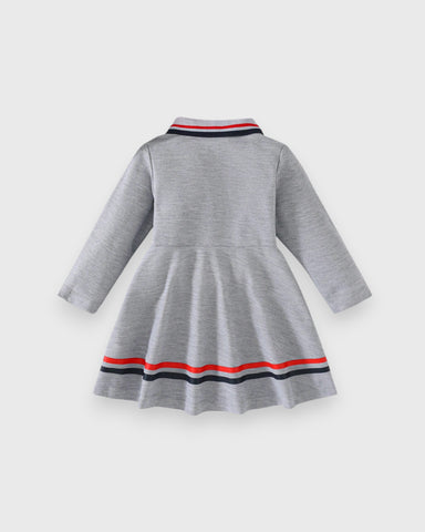 Baby Girl Stripe Polo Romper Dress