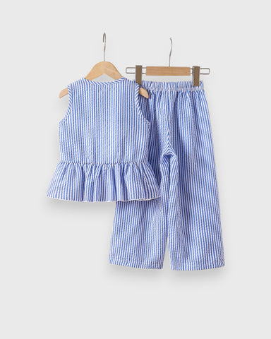 2 Pc Stripe Bow Knot Tank and Pants