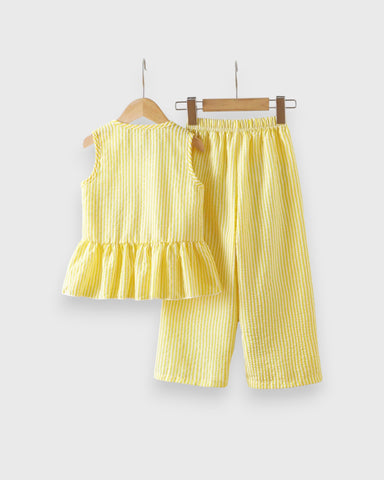 2 Pc Stripe Bow Knot Tank and Pants