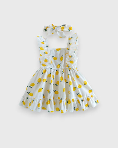 2 Pc Baby Girl Fruit Gingham Dress