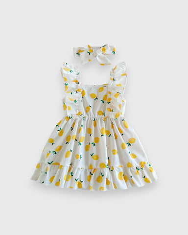 2 Pc Baby Girl Fruit Gingham Dress