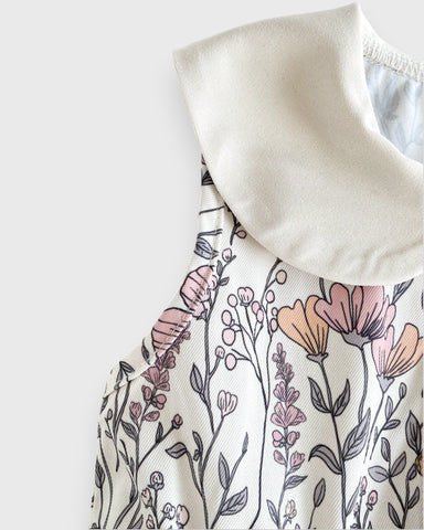 Baby Girl Peter Pan Collar Wild Flower Print Dress