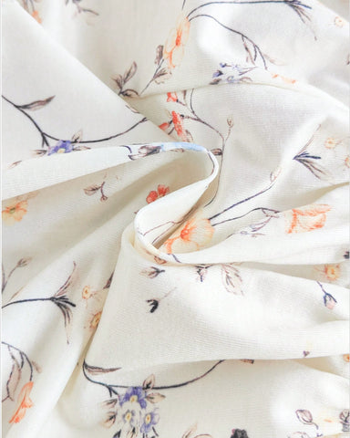 Baby Girl Peter Pan Collar Wild Flower Print Dress