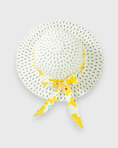 2 Pc Baby Girl Bow Back Flower Dress w/ Sun Hat