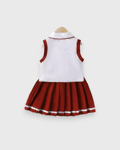 2 Pc Baby Girl Tennis Polo and Skirt Set
