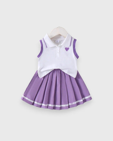 2 Pc Baby Girl Tennis Polo and Skirt Set