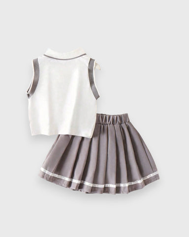 2 Pc Baby Girl Tennis Polo and Skirt Set