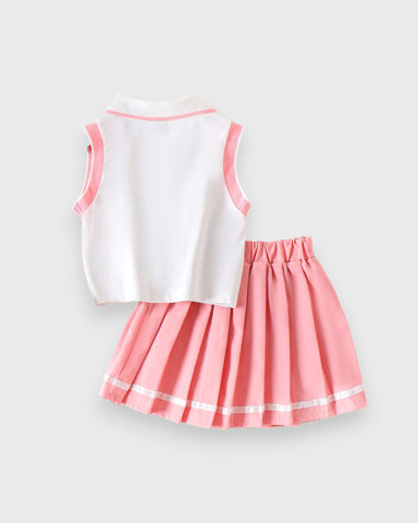 2 Pc Baby Girl Tennis Polo and Skirt Set