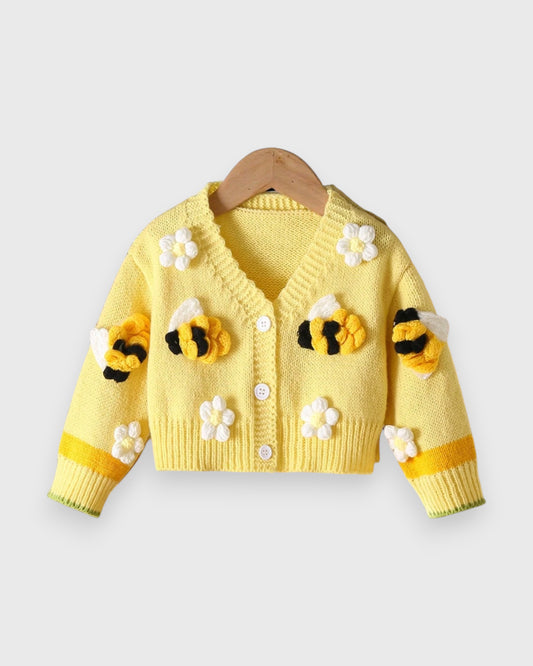 Baby Girl Spring Bee Cardigan
