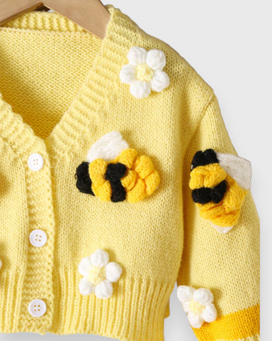 Baby Girl Spring Bee Cardigan