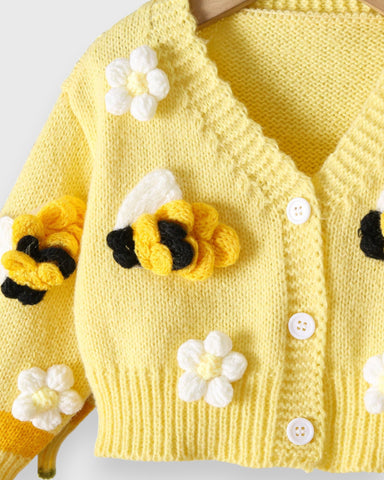 Baby Girl Spring Bee Cardigan