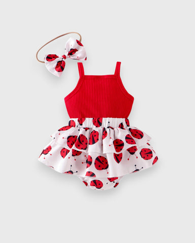 2 Pc Baby Girl Hum Bug Bodysuit & Headband