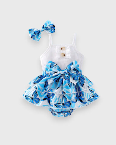 2 Pc Baby Girl Hum Bug Bodysuit & Headband