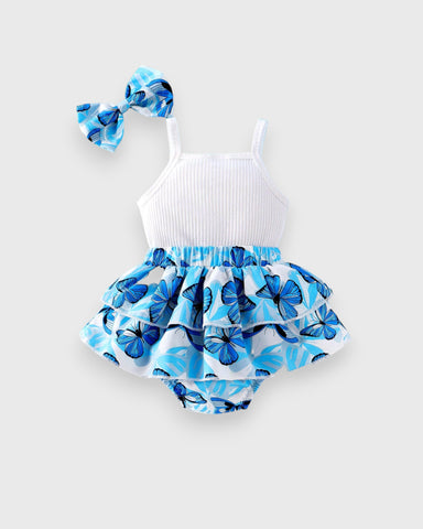 2 Pc Baby Girl Hum Bug Bodysuit & Headband