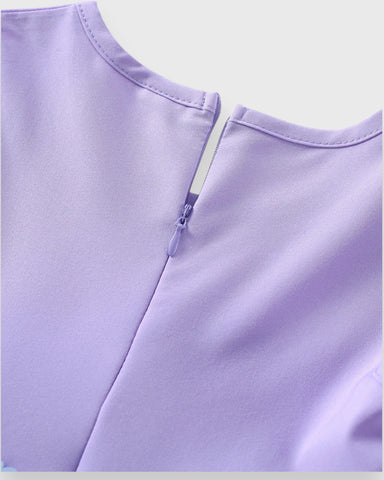 CL-Toddler Girl Mesh Ombre Flower Dress