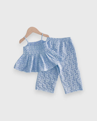 2 Pc Girl Peplum Cami with Pants