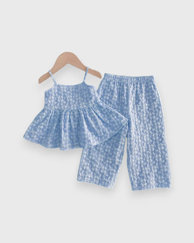 2 Pc Girl Peplum Cami with Pants