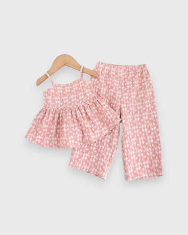 2 Pc Girl Peplum Cami with Pants